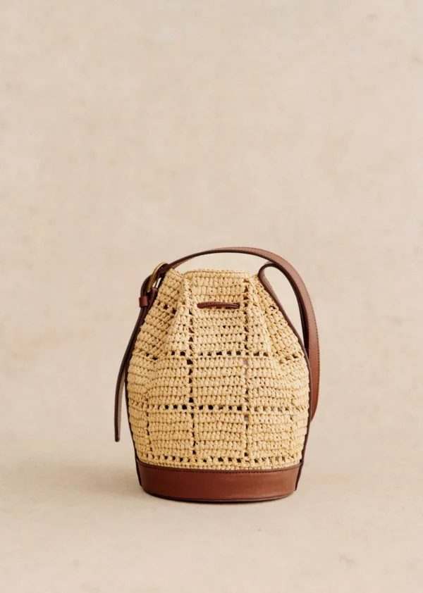 Mini Farrow Raphia Bucket