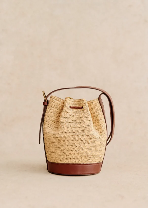 Mini Farrow Raphia Bucket